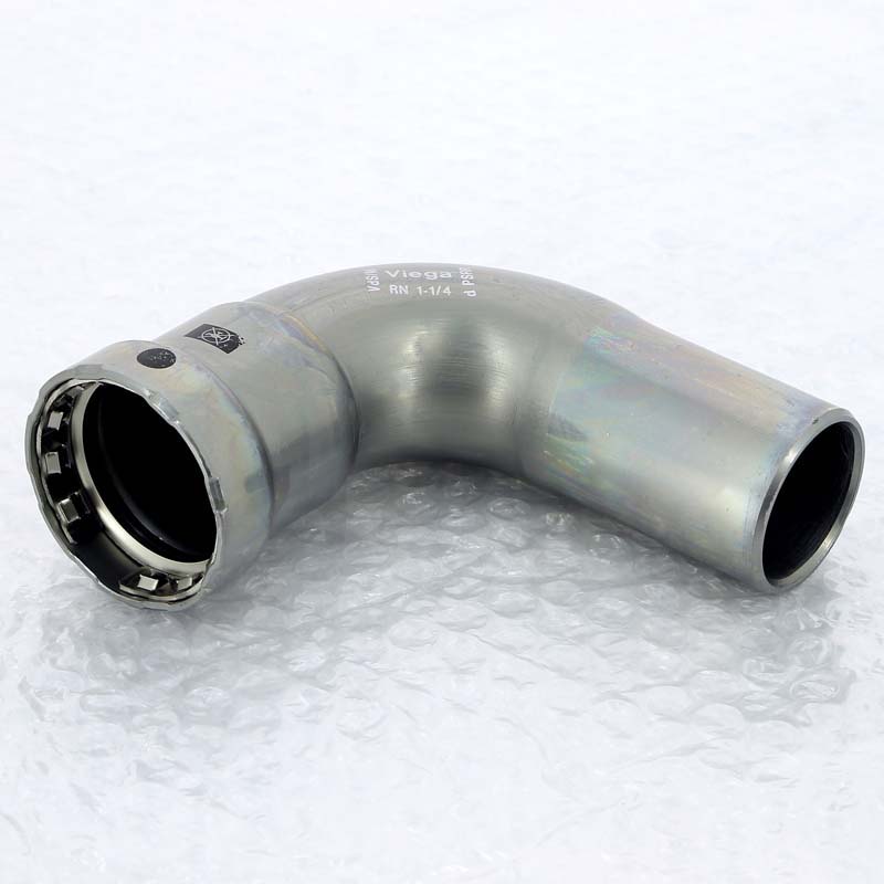 Отвод однораструбный 90° Viega Megapress пресс оцинкованная сталь 1 1/4 694661