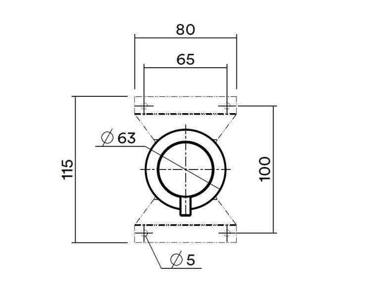 Внутренняя часть смесителя для душа Quadro Design Brushed Steel IN044AS