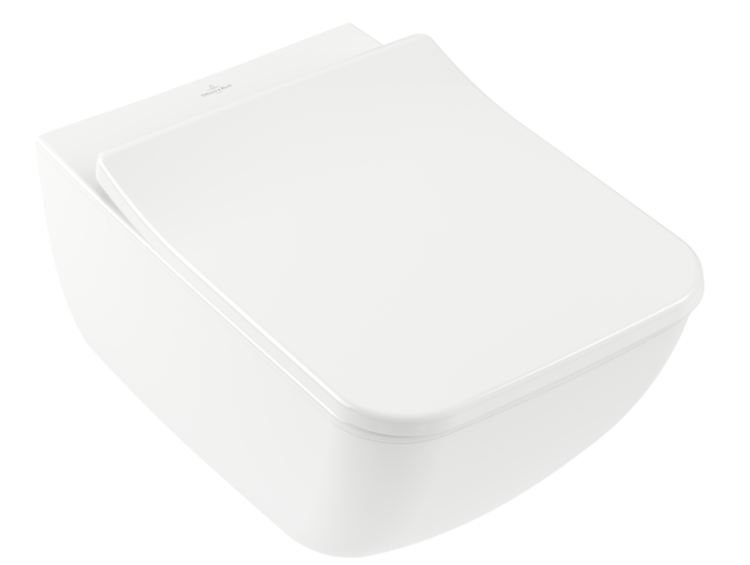 Унитаз подвесной Villeroy & Boch Venticello 375x560 мм CeramicPlus альпийский белый 4611R0R1