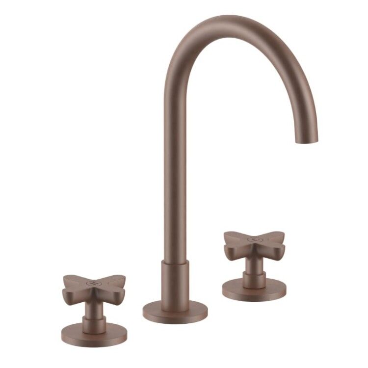 Смеситель для раковины Fantini Icona Classic на 3 отверстия Matt Copper PVD 53P9R007