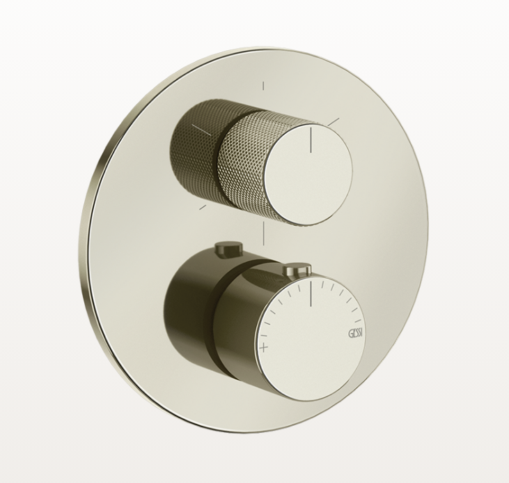 Смеситель для душа Gessi Anello на 3 потребителя встраиваемый никель PVD 63137720