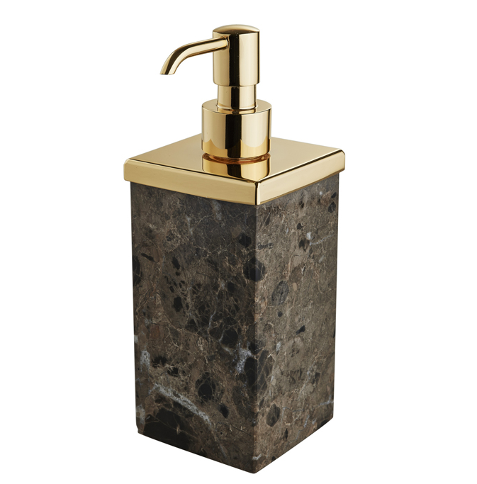 Дозатор для жидкого мыла 3SC Palace 75х75х230 мм золото PA01DAEMGD