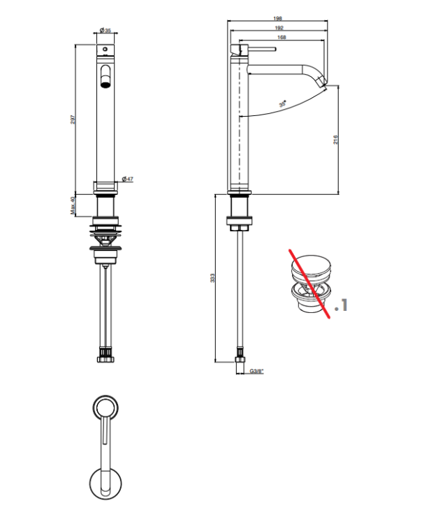 Смеситель для раковины Fima Carlo Frattini Spillo Up HXS золото F3031HXSOR1
