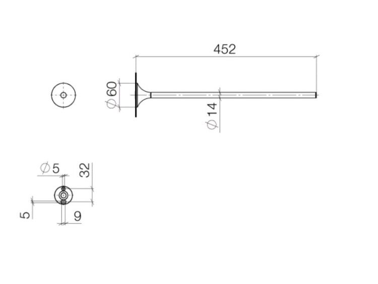 Полотенцедержатель Dornbracht Vaia 425 мм хром 8321180900