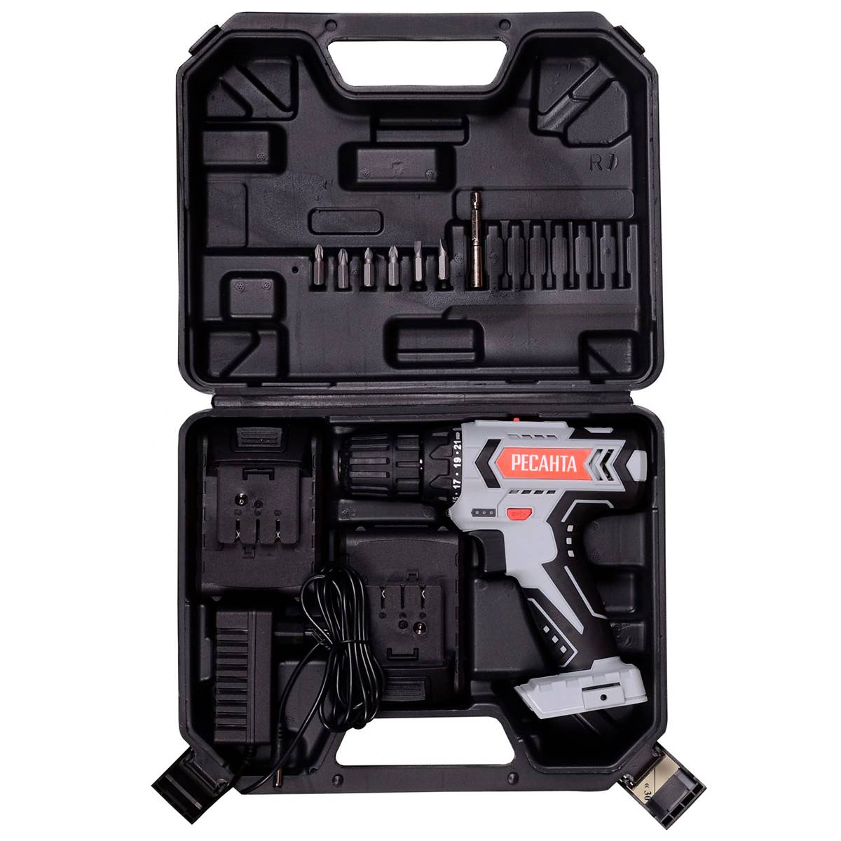 Аккумуляторная дрель-шуруповерт Ресанта ДА-14-2ЛК 14.4 В 2.0 Ач 72/14/24