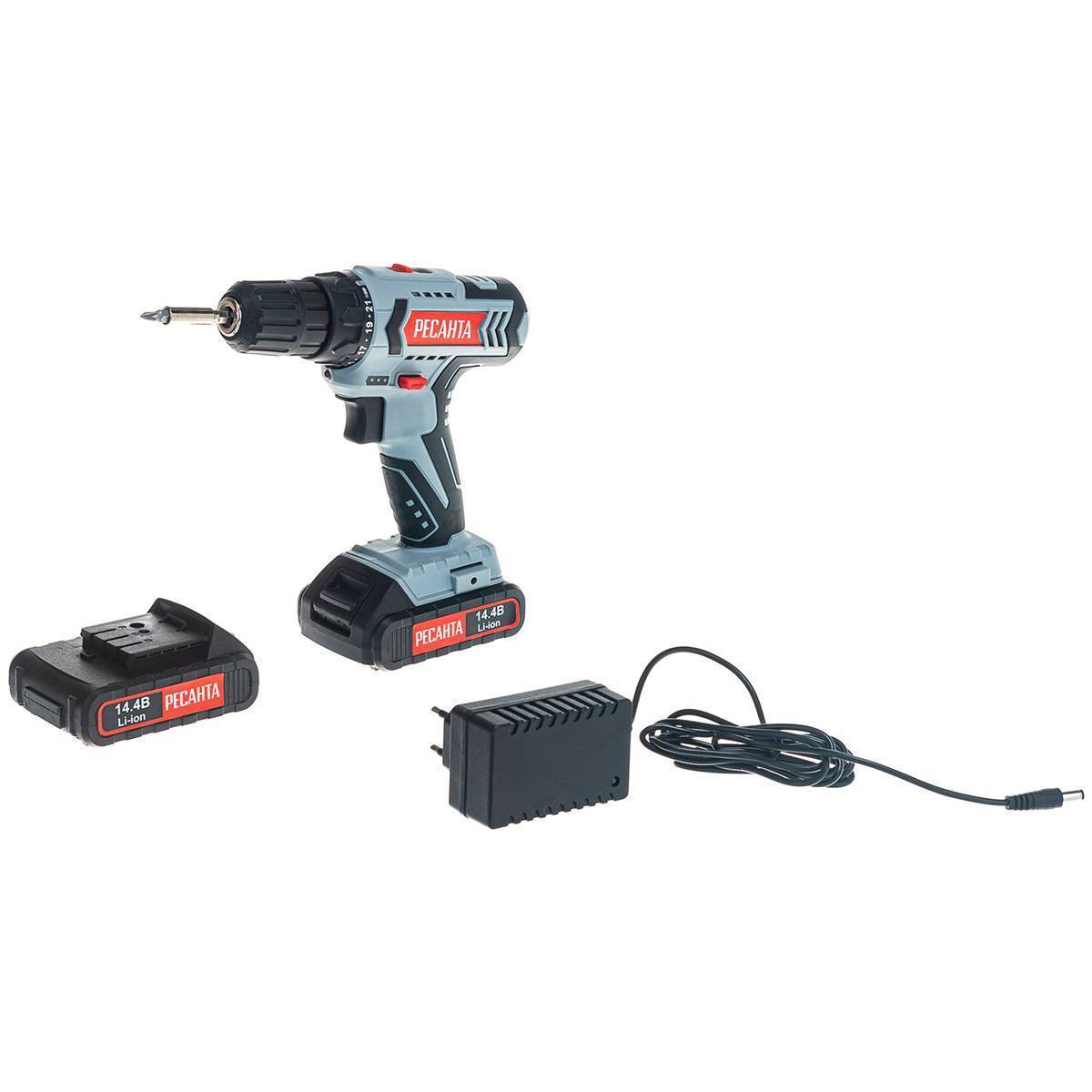Аккумуляторная дрель-шуруповерт Ресанта ДА-14-2ЛК 14.4 В 2.0 Ач 72/14/24