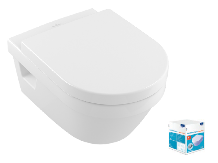 Унитаз подвесной Villeroy & Boch Architectura 370х530х330 мм альпийский белый 5684HR01