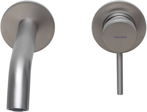 Смеситель для раковины Allen Brau Priority встраиваемый излив 18.4 см никель браш 5.31030-BN