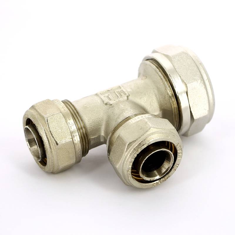 Тройник обжимной никелированный Tiemme 32х26х26 1600095