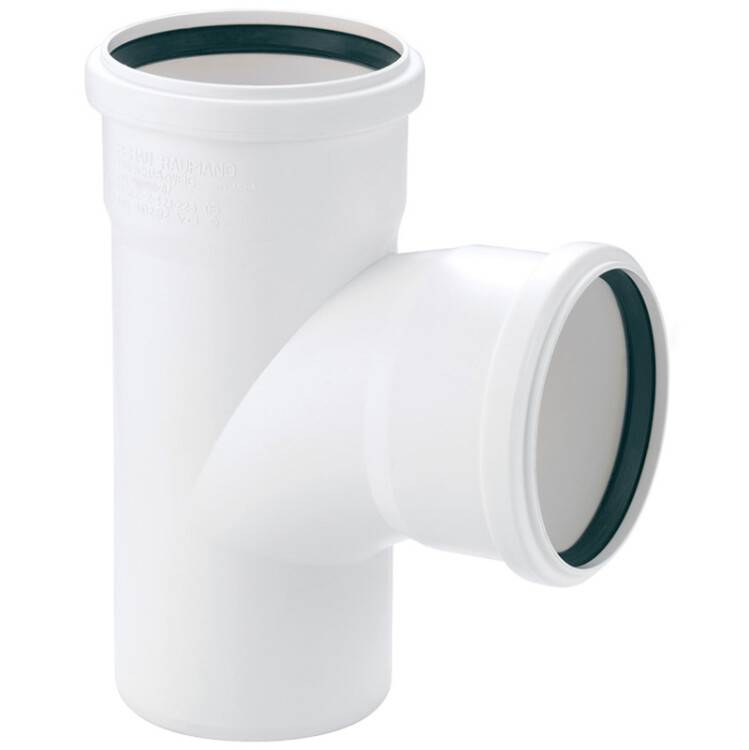 Тройник REHAU RAUPIANO PLUS 87° 110/110 мм полипропилен 11230051001