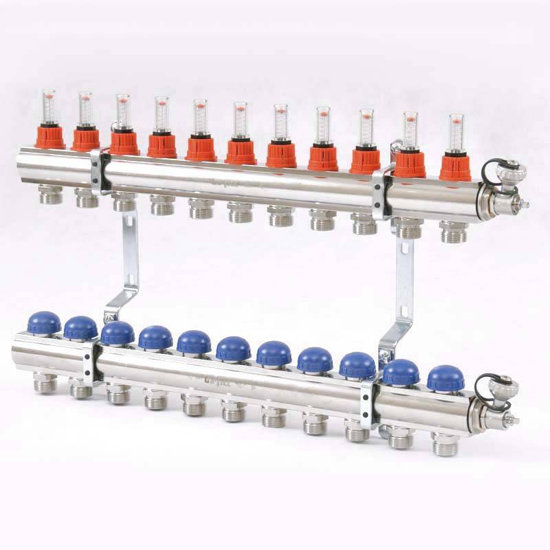 Коллекторная группа Uni-Fitt серия E 1x3/4 EK 11 выходов с расходомерами 440E4311