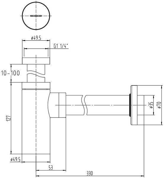 Сифон для раковины Allen Brau Priority никель браш 5.31025-BN