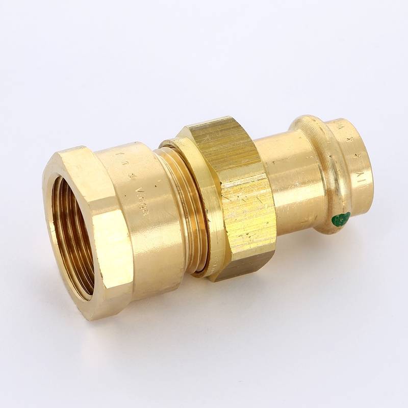 Муфта разъёмная пресс Viega Sanpress бронза 22x1 ВР 133900