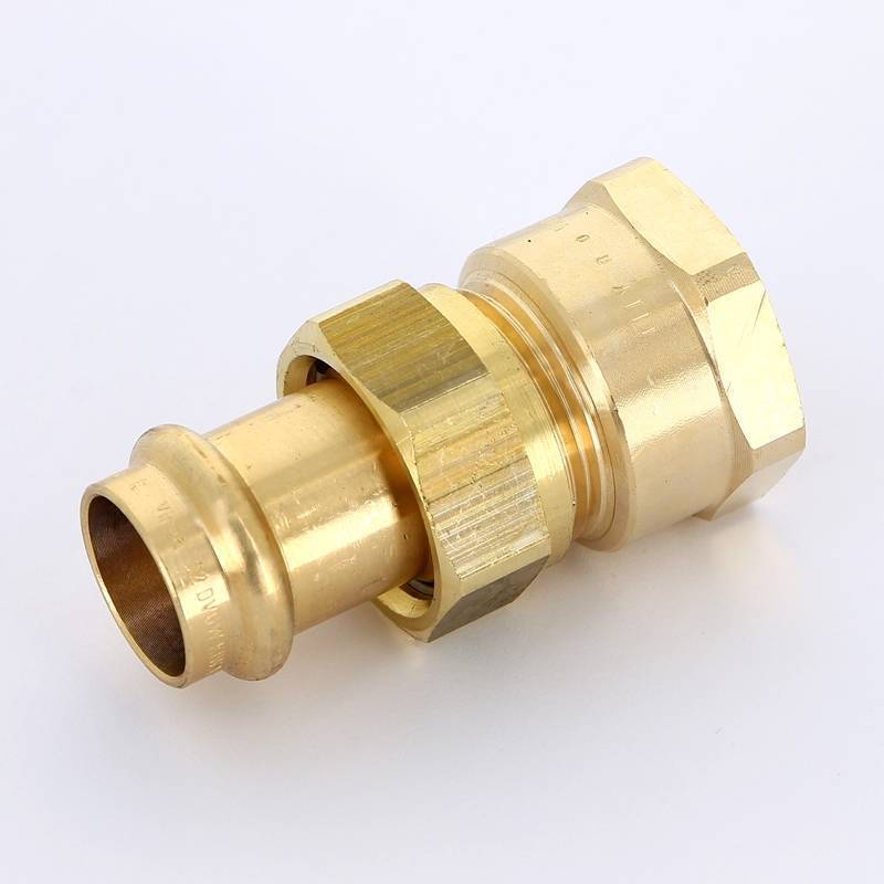 Муфта разъёмная пресс Viega Sanpress бронза 22x1 ВР 133900