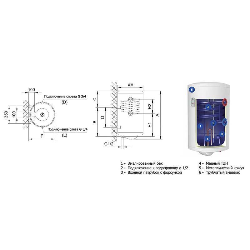 Водонагреватель косвенного нагрева Эван GBK 120 RN настенный правый 738551