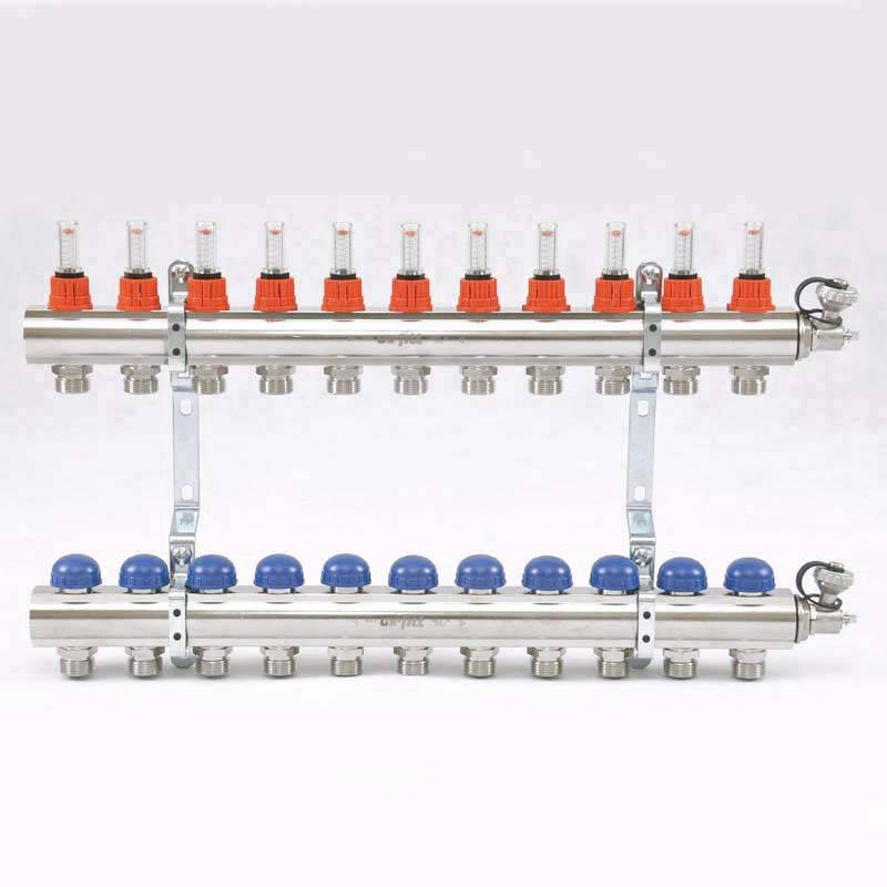 Коллекторная группа Uni-Fitt серия E 1x3/4 EK 11 выходов с расходомерами 440E4311