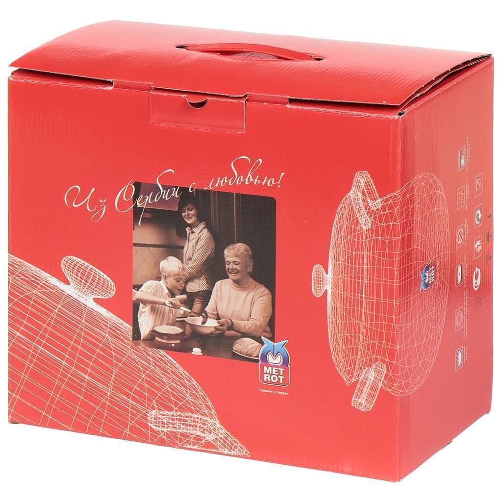 Кастрюля эмалированная Metrot Снегирь 3 л 8548