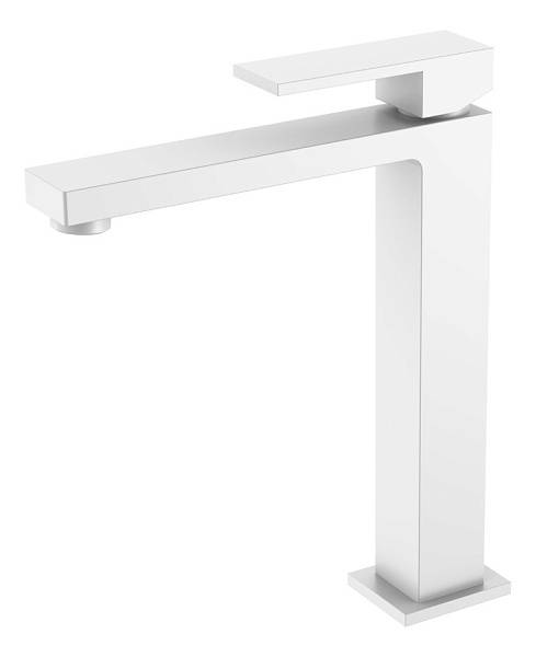 Смеситель для раковины высокий Boheme Qubic белый матовый 472-MW