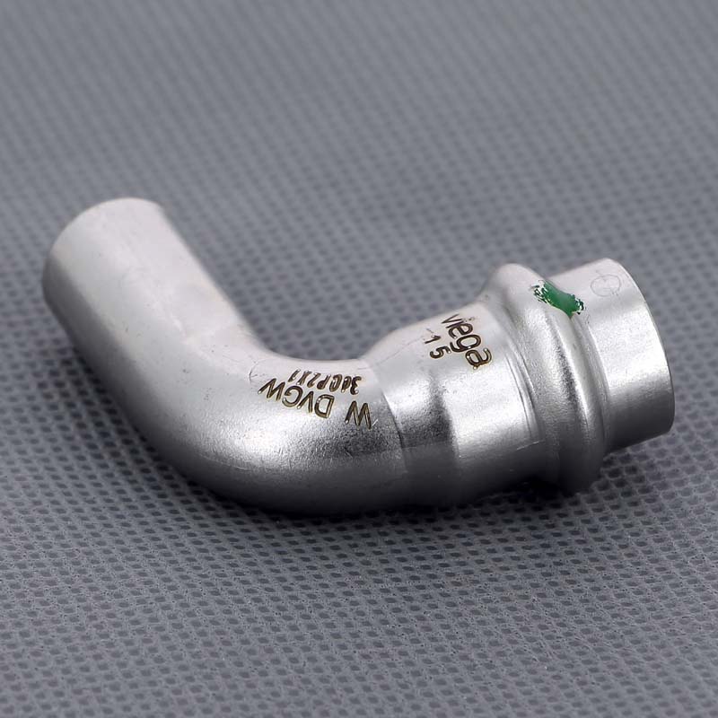 Отвод однораструбный 90° Viega Sanpress Inox пресс нержавеющая сталь 15 мм 435707