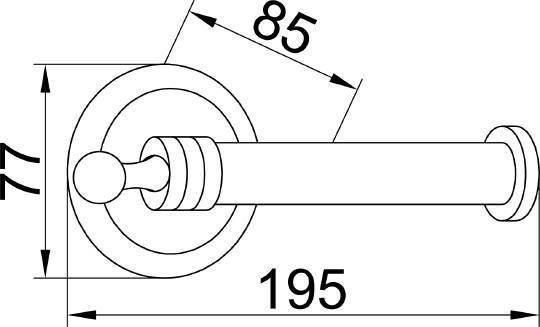 Держатель туалетной бумаги без крышки подвесной Boheme Hermitage 19.5х8.5х7.7 см бронза 10335