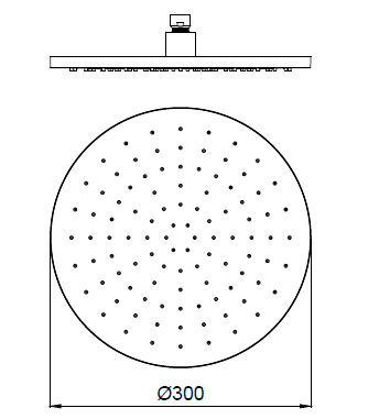 Верхний душ Almar 316 Stainless Steel Ø 300 мм круглый цвет High Brass Brushed PVD E044072HB316