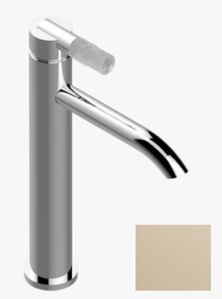 Смеситель для раковины THG Bambou Clear crystal высокий светлое золото A35F306500AR