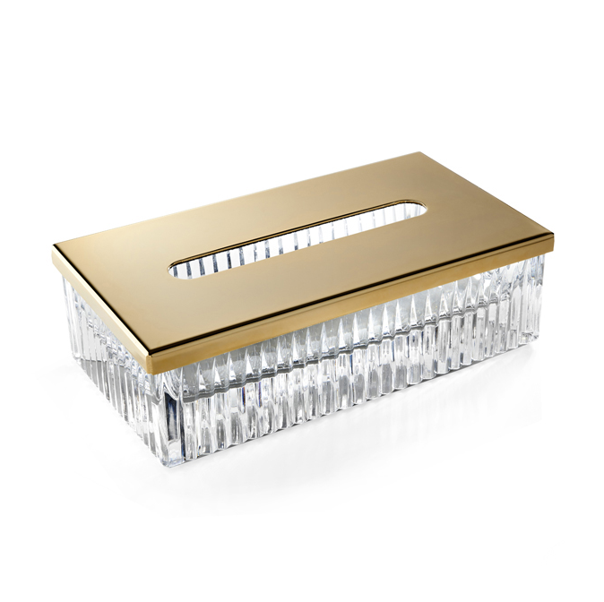 Контейнер для бумажных салфеток 3SC Elegance настольный 230x125x70 мм латунь сатинированная матовая EL70ACRLX