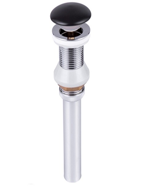 Донный клапан Splendy для раковины с переливом 1 1/4 черный матовый AA3071YURKBM