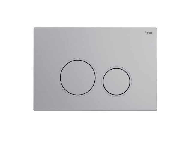 Панель смыва, РЕХАУ, NOVA ORB 001, для унитаза, шгв 245-14.5-165, с круглыми клавишами, пластик, цвет-серебристый матовый