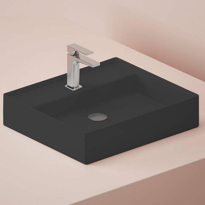 Раковина Artceram Scalino 550х480х115 мм 1 отверстие черный матовый SCL0071700