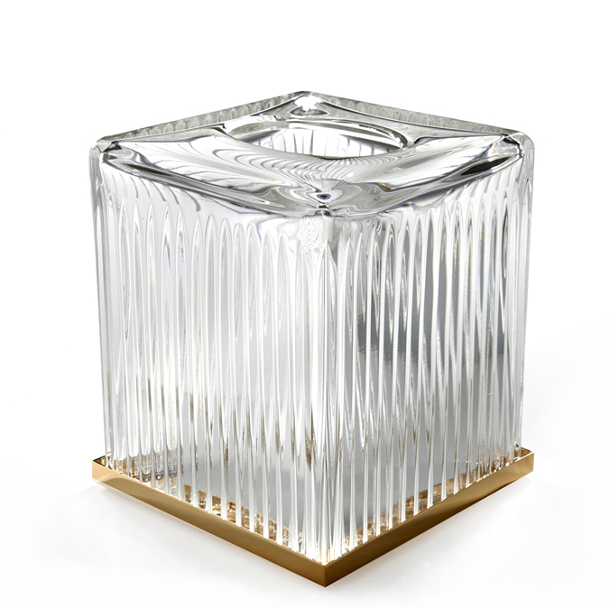 Контейнер для бумажных салфеток 3SC Elegance настольный 130x130x150 мм латунь сатинированная матовая EL71ACRLX