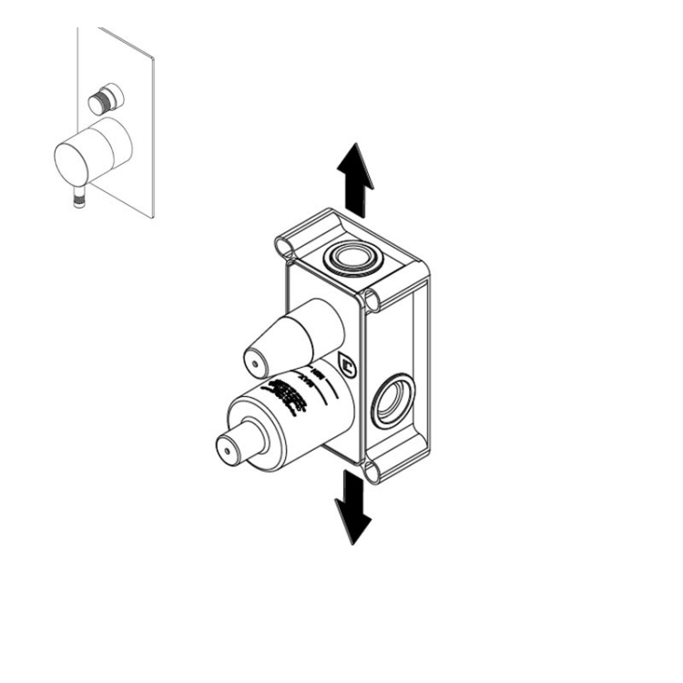 Внутренняя часть смесителя для ванны и душа Ritmonio E0BA0153