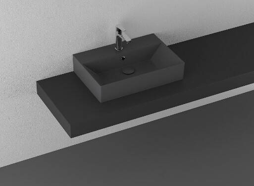 Раковина ISVEA SistemaZ Frame 600х420х132 мм антрацит матовый 10SF50060SV2C