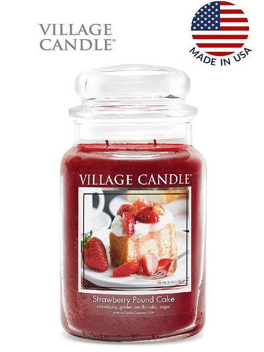 Ароматическая свеча Village Candle Strawberry Shortcake Клубничный торт 602 г 10151