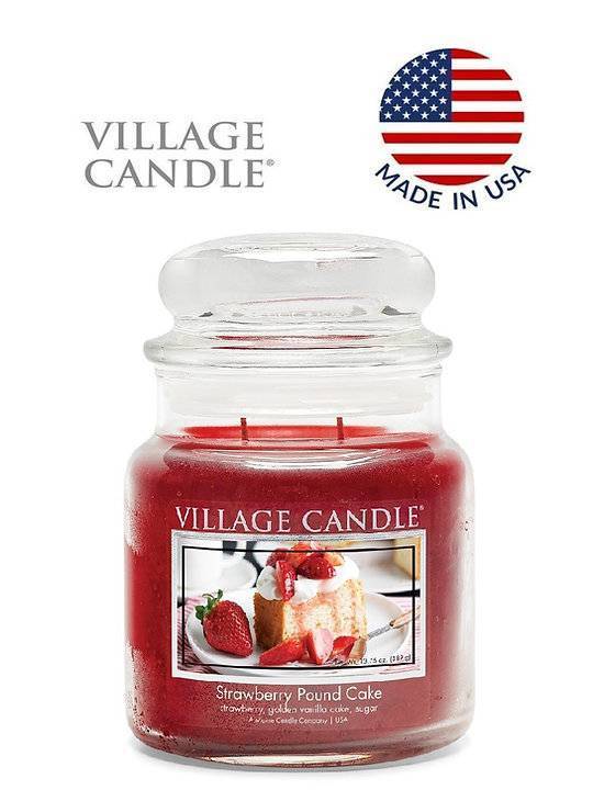 Ароматическая свеча Village Candle Strawberry Shortcake Клубничный торт 389 г 10152