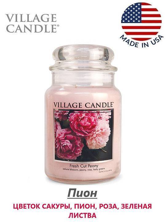 Ароматическая свеча Village Candle Peony Пион 602 г 10098