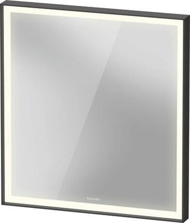 Зеркало Duravit Vitrium прямоугольное 650x700 мм с подсветкой рама Графит матовый VT7096049490100