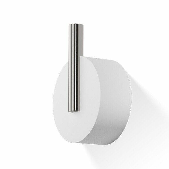 Крючок одинарный Decor Walther Stone 35х20х50 мм сталь матовая/белый 0972655