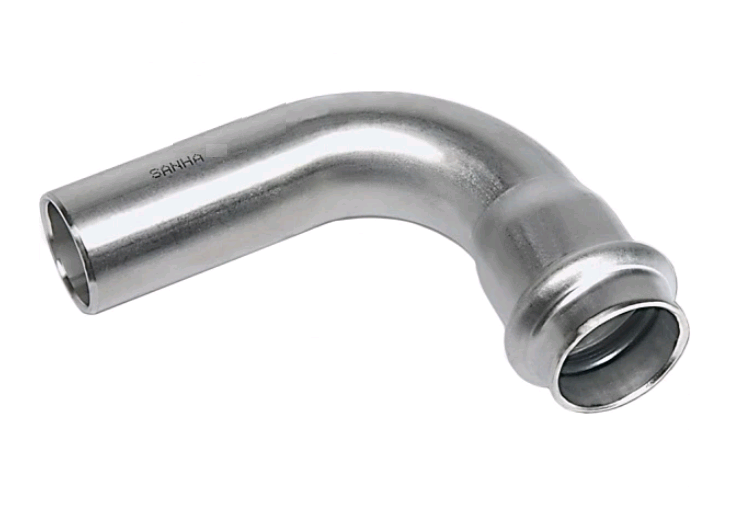 Отвод 90° Sanha NiroPress AISI304L пресс-ниппель 28 мм 691001A283