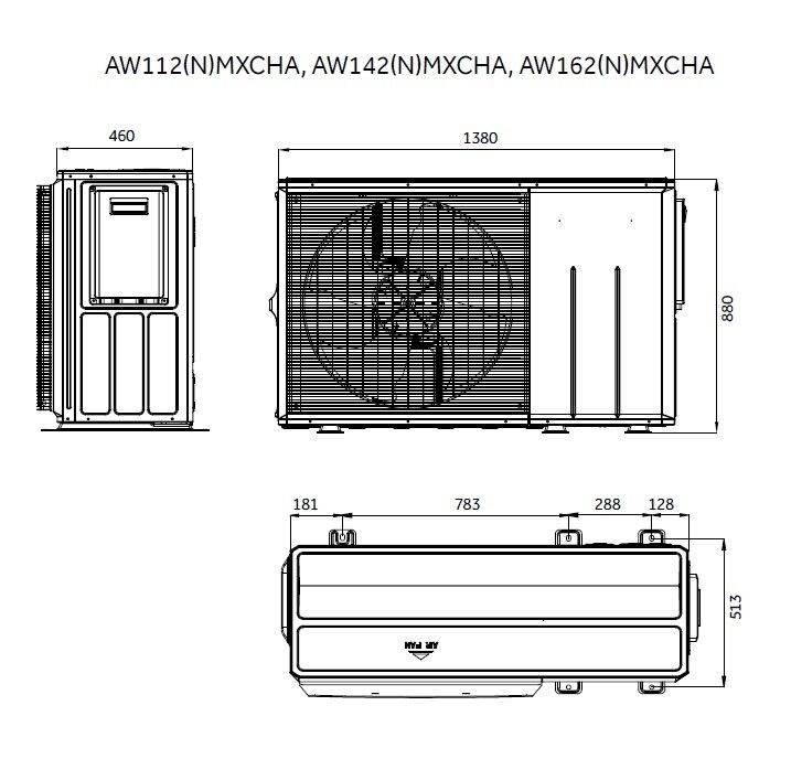 Тепловой насос Haier Super Aqua HE Monobloc с проводным сенсорным пультом AW162MXCHA