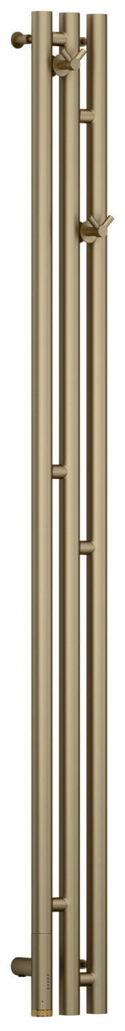 Полотенцесушитель электрический Сунержа Терция 3.0 138x1500 мм левый золотой шёлк матовый 32-5844-1511