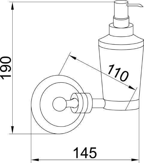 Дозатор для жидкого мыла подвесной Boheme Hermitage хром 10397