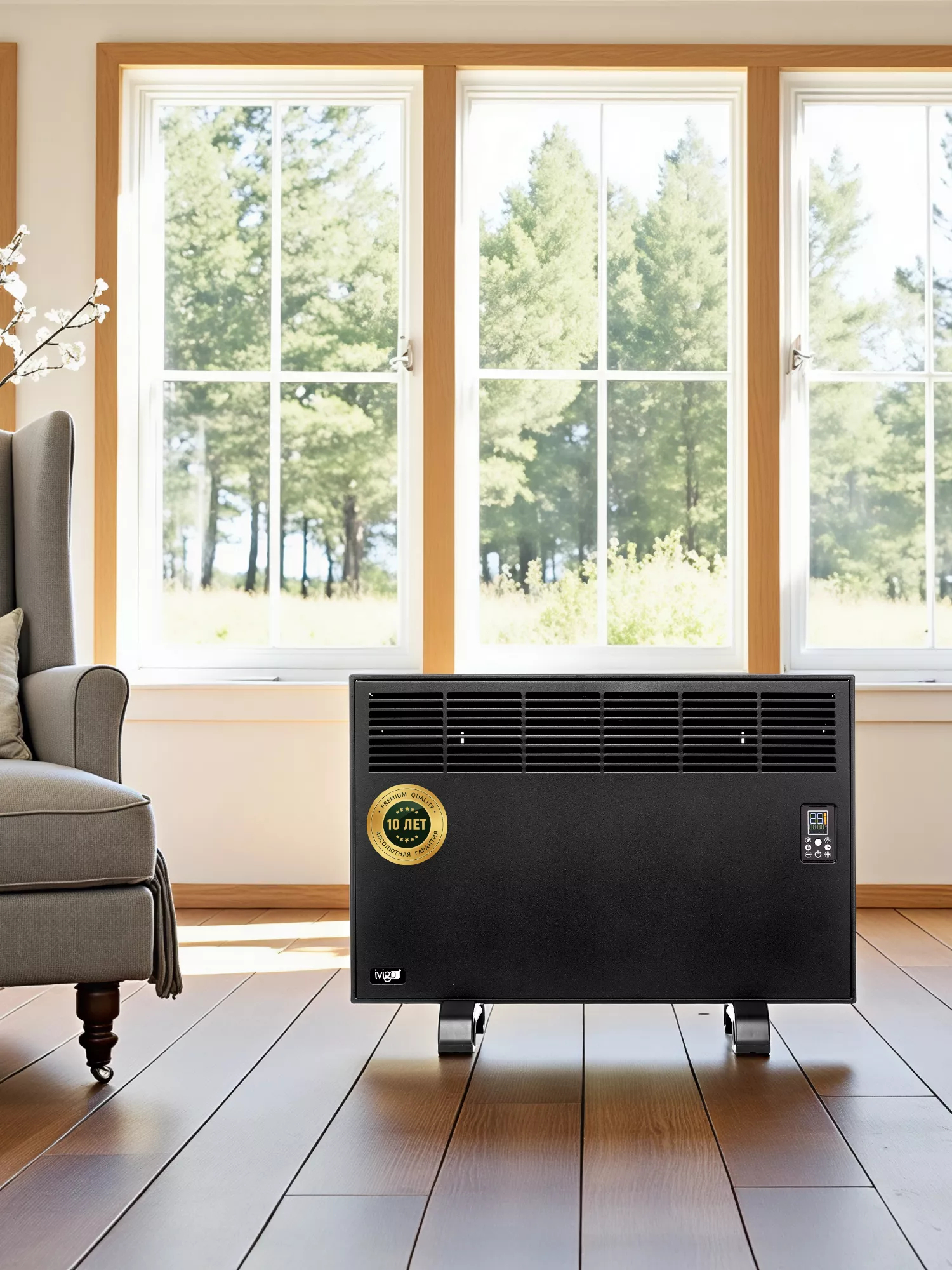 Конвектор электрический iVigo EPKP 15 Wi-Fi 1500 Вт черный EPKP 15 Wi-Fi