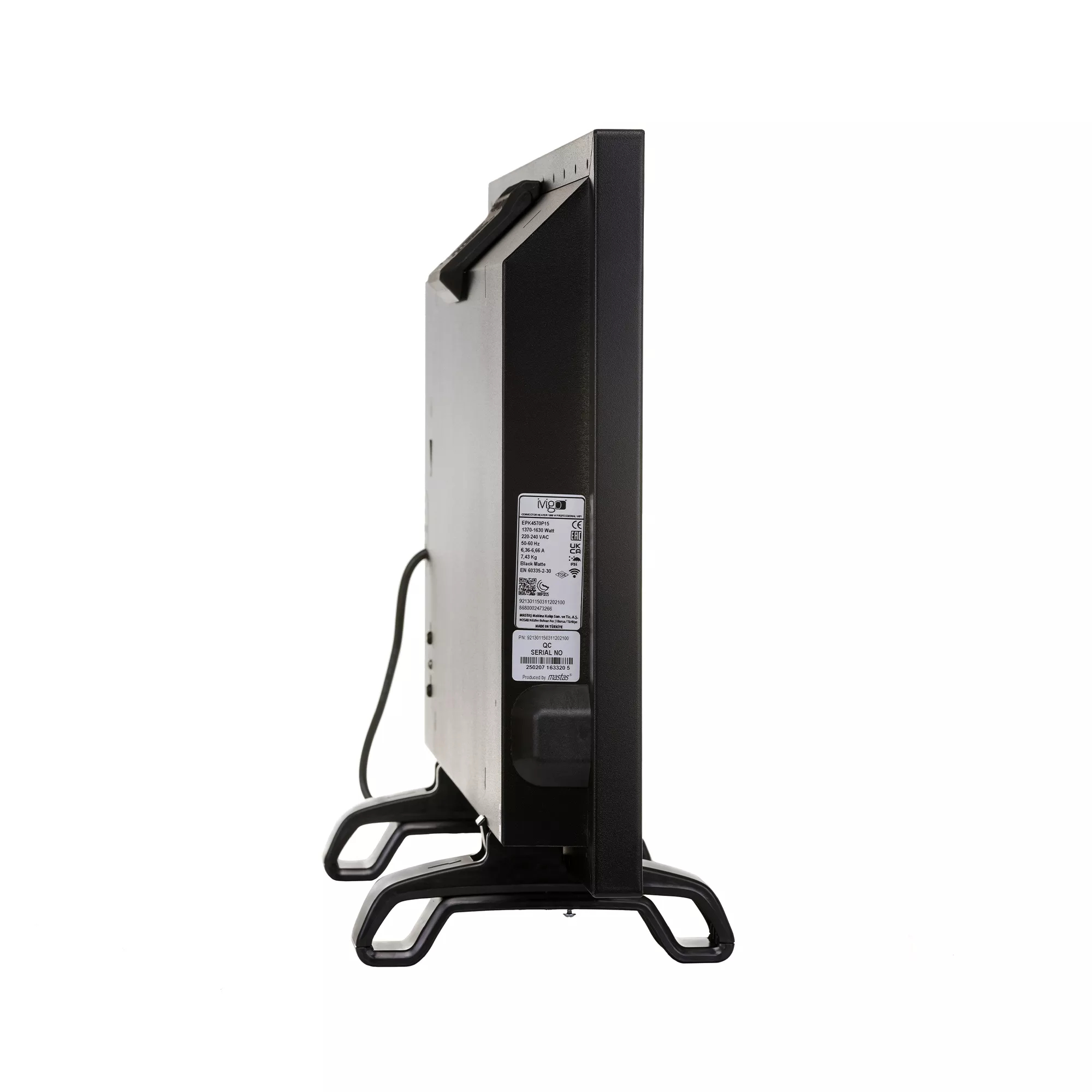 Конвектор электрический iVigo EPKP 15 Wi-Fi 1500 Вт черный EPKP 15 Wi-Fi