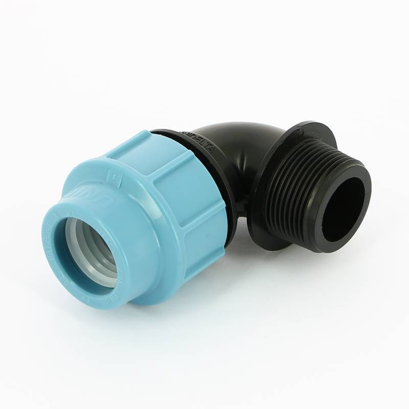 Угольник обжимной для труб ПНД Unidelta 32х1 1/4 наружная резьба 1008032005