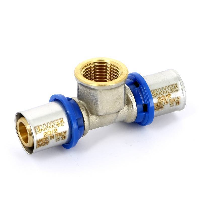 Тройник пресс-В Emmeti 20x1/2x20 мм 28101404