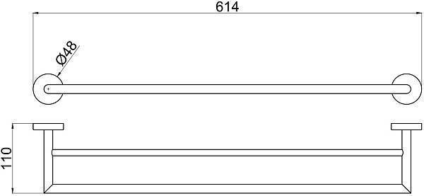 Полотенцедержатель двойной Allen Brau Priority хром 6.31012-00