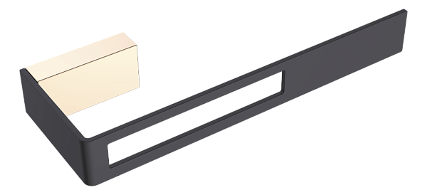 Держатель для туалетной бумаги Boheme Q золото/черный 10945-G-B