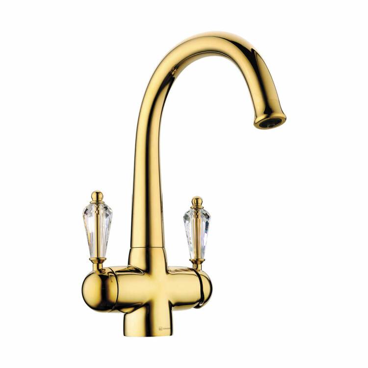 Смеситель для кухни OMOIKIRI Okinawa золото с кристаллами Swarovski 4994016