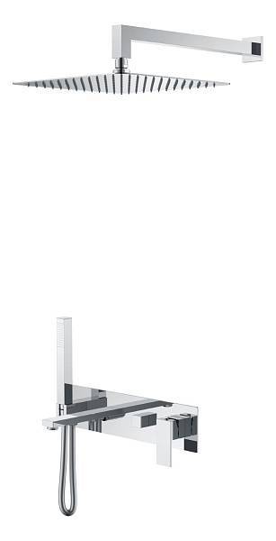 Смеситель для ванны встраиваемый Boheme Qubic 42x18.8x10 см хром 474-CR